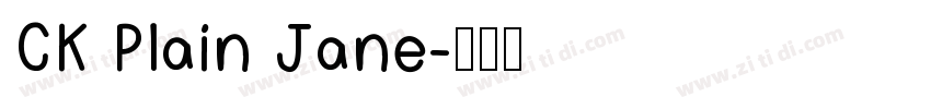 CK Plain Jane字体转换